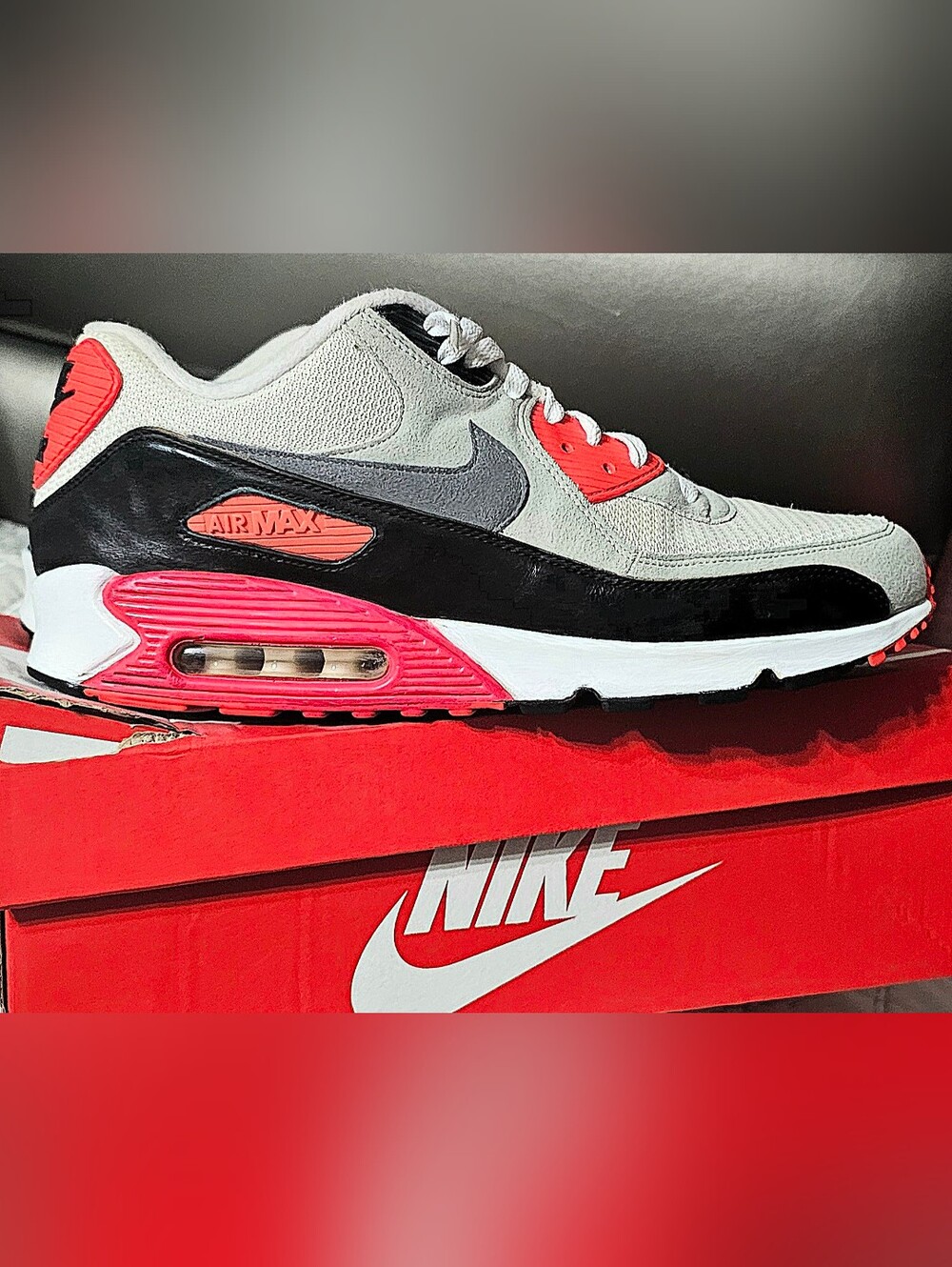 Nike Men’s Grey Black/Red Size 13
